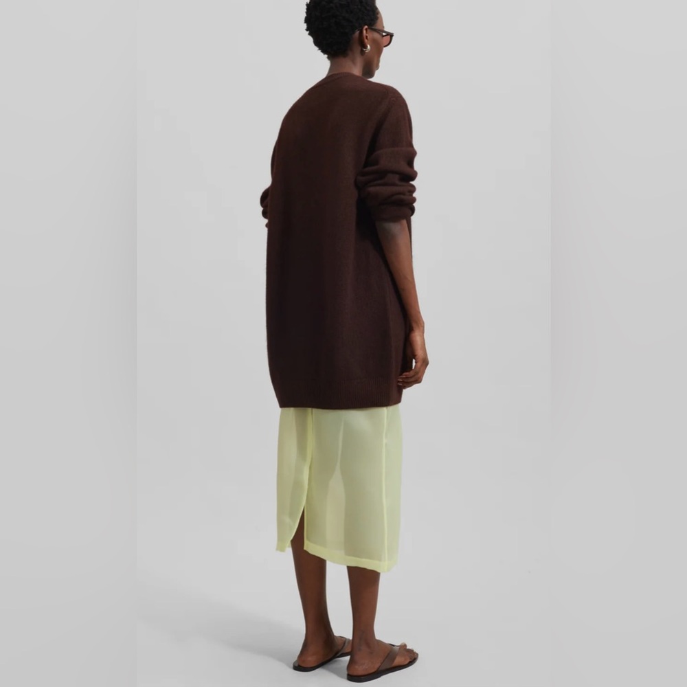 The Frankie Shop Pale Lime Sheer Pencil Skirt - Picture 6 of 7